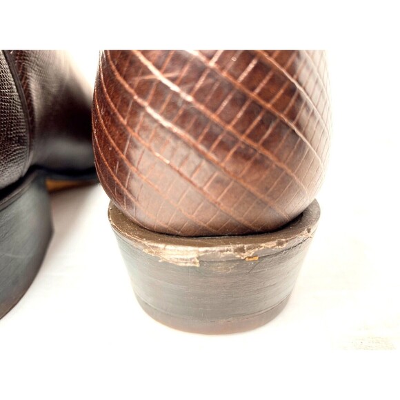 RUDEL BOTAS Brown Leather Western Boots Mens Size 26 EE/ Us 8 Mexico ❤️ - Picture 9 of 16